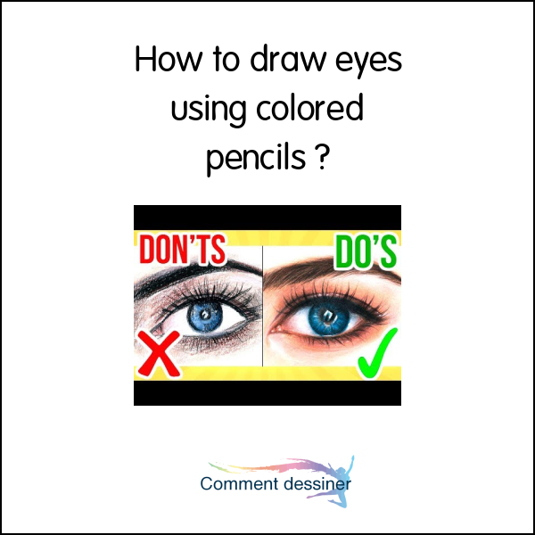 How to draw eyes using colored pencils